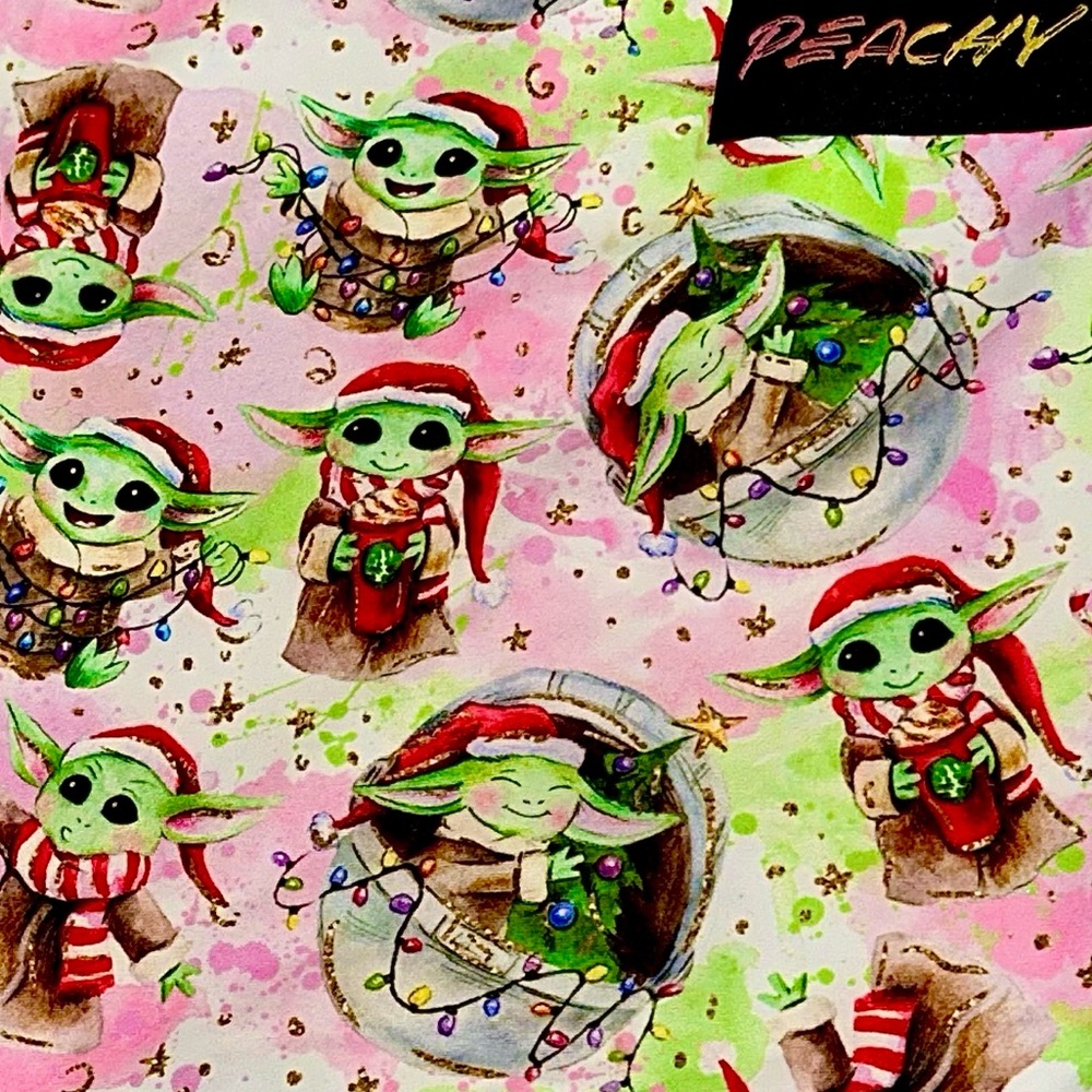 Women's Athletic Shorts - Green and Pink Cartoon Print